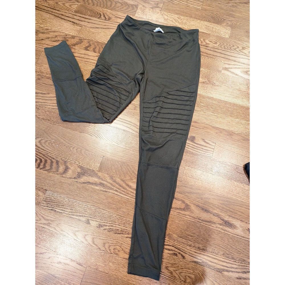 OLIVE + & OAK Textured Leggings Olive Green Size Small